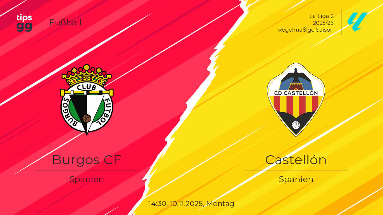 Burgos CF – Castellón am 10.11.2025 – Live-Streams und Wiederholungen ...