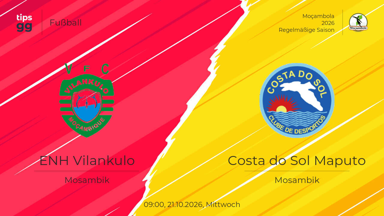 ENH Vilankulo – Costa do Sol Maputo Live-Ergebnis 21.10.2026 - heute ...