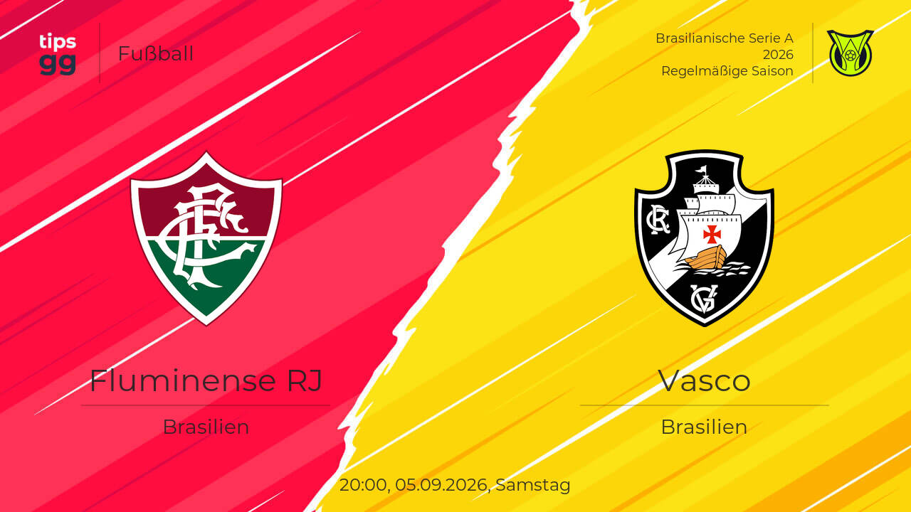 Fluminense RJ – Vasco Tipp & Prognose am 06.09.2026 | Fußball | Tips.GG