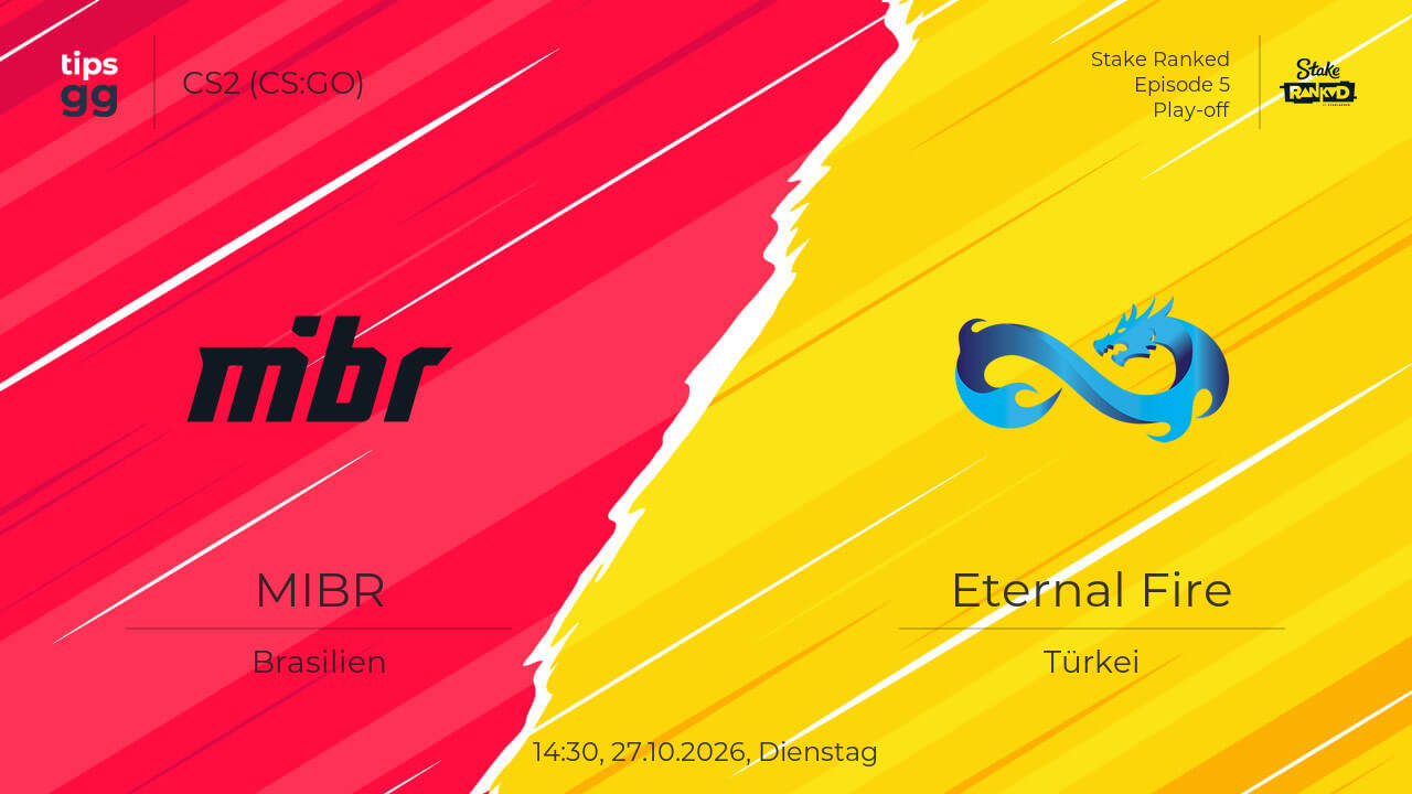 MIBR gegen Eternal Fire am 27.10.2026 – Wett Tipps | CS2 (CS:GO) | Tips.GG