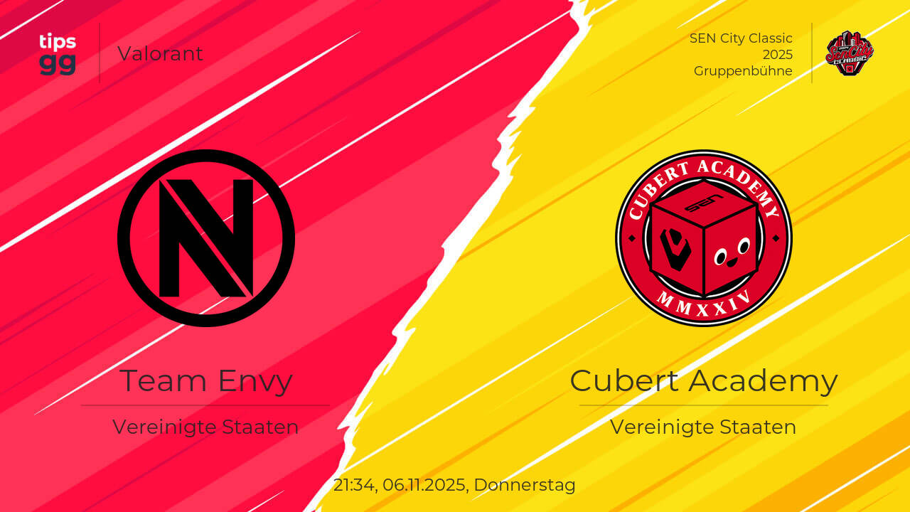 Team Envy gegen Cubert Academy am 07.11.2025 bei der SEN City Classic ...