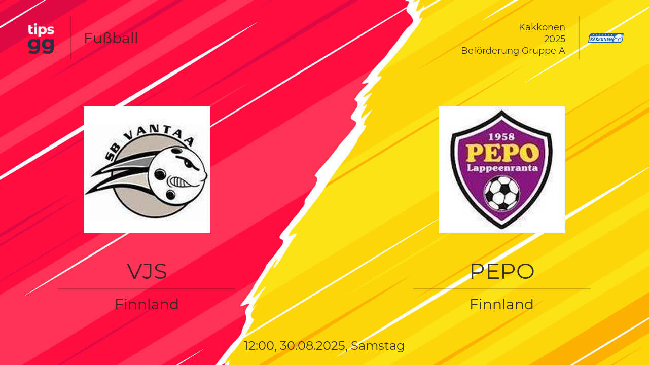 VJS – PEPO Live-Ergebnis 30.08.2025 - heute Spielergebnisse | Tips.GG