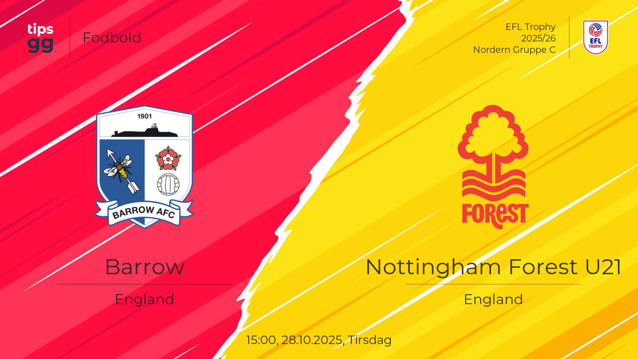 Barrow – Nottingham Forest U21 28.10.2025 – Kampforudsigelser | Fodbold ...