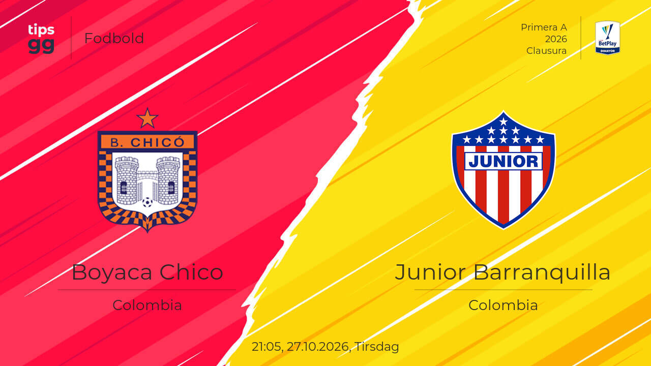 Boyaca Chico – Junior Barranquilla 28.10.2026 – Kampforudsigelser ...