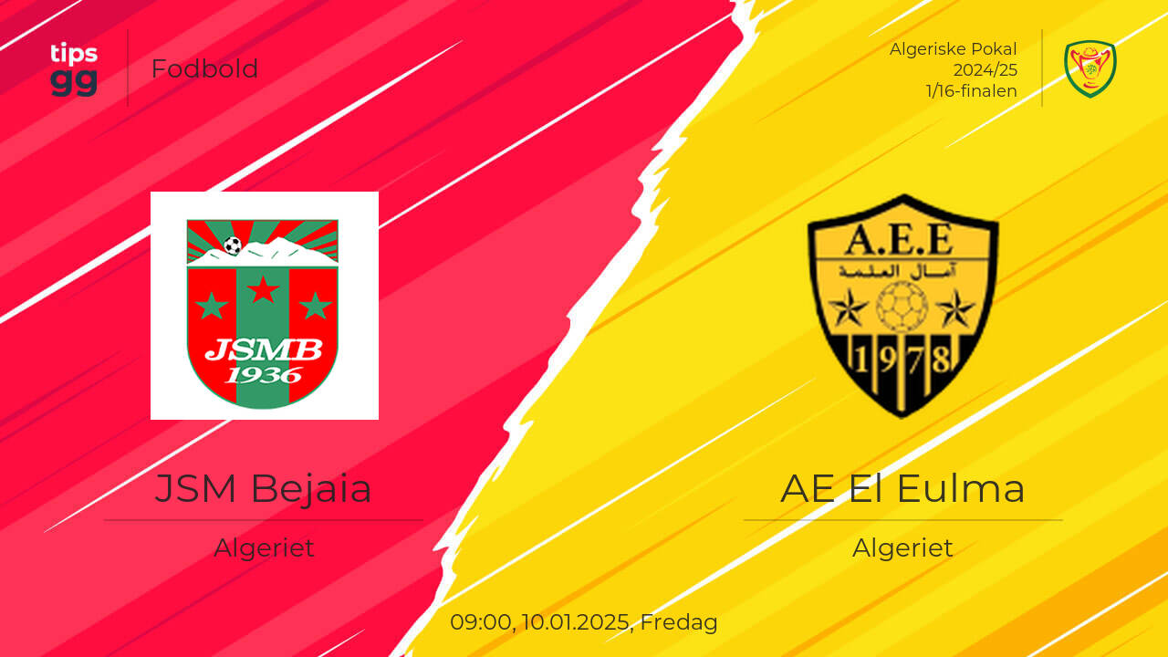 JSM Bejaia vs AE El Eulma 10.01.2025 ved Algeriske Pokal 2024/25 ...