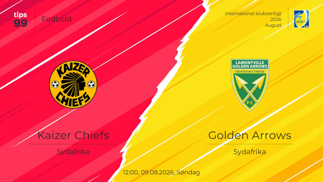 Kaizer Chiefs – Golden Arrows live resultater 09.08.2026 - dagens ...