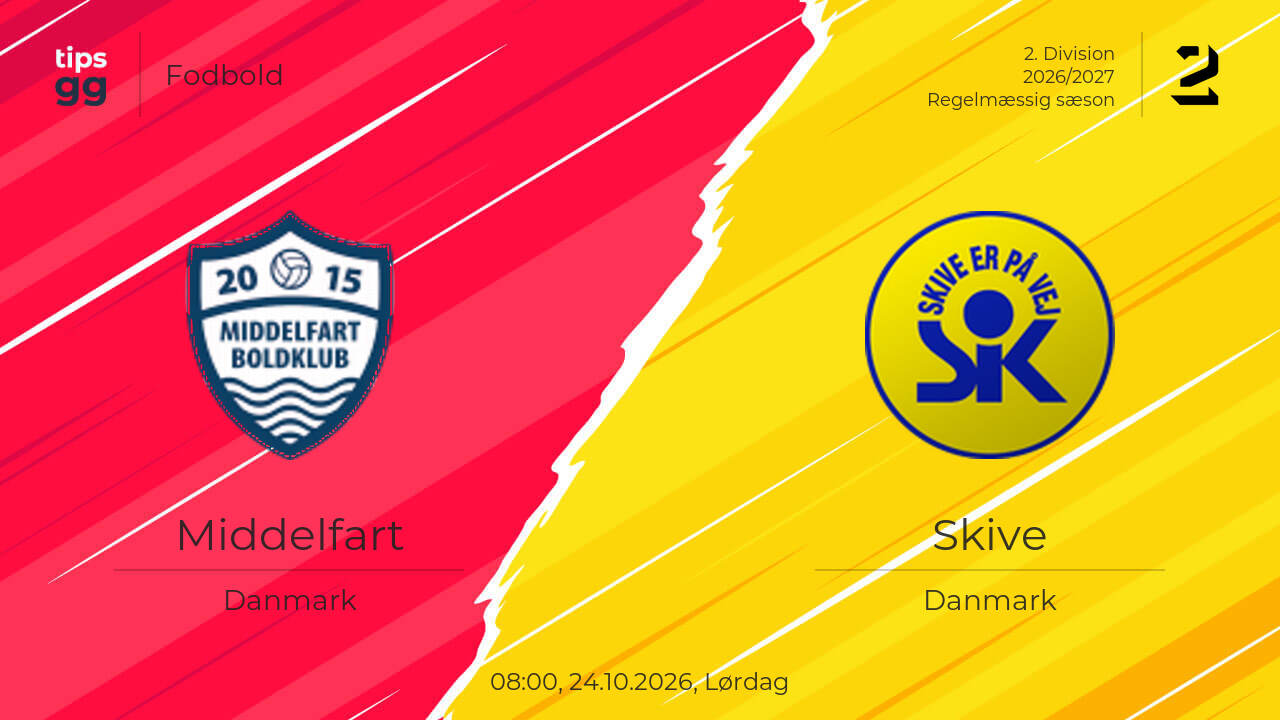 Middelfart – Skive live resultater 24.10.2026 - dagens kampresultater ...