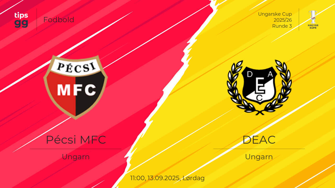 Pécsi MFC – DEAC live resultater 13.09.2025 - dagens kampresultater ...