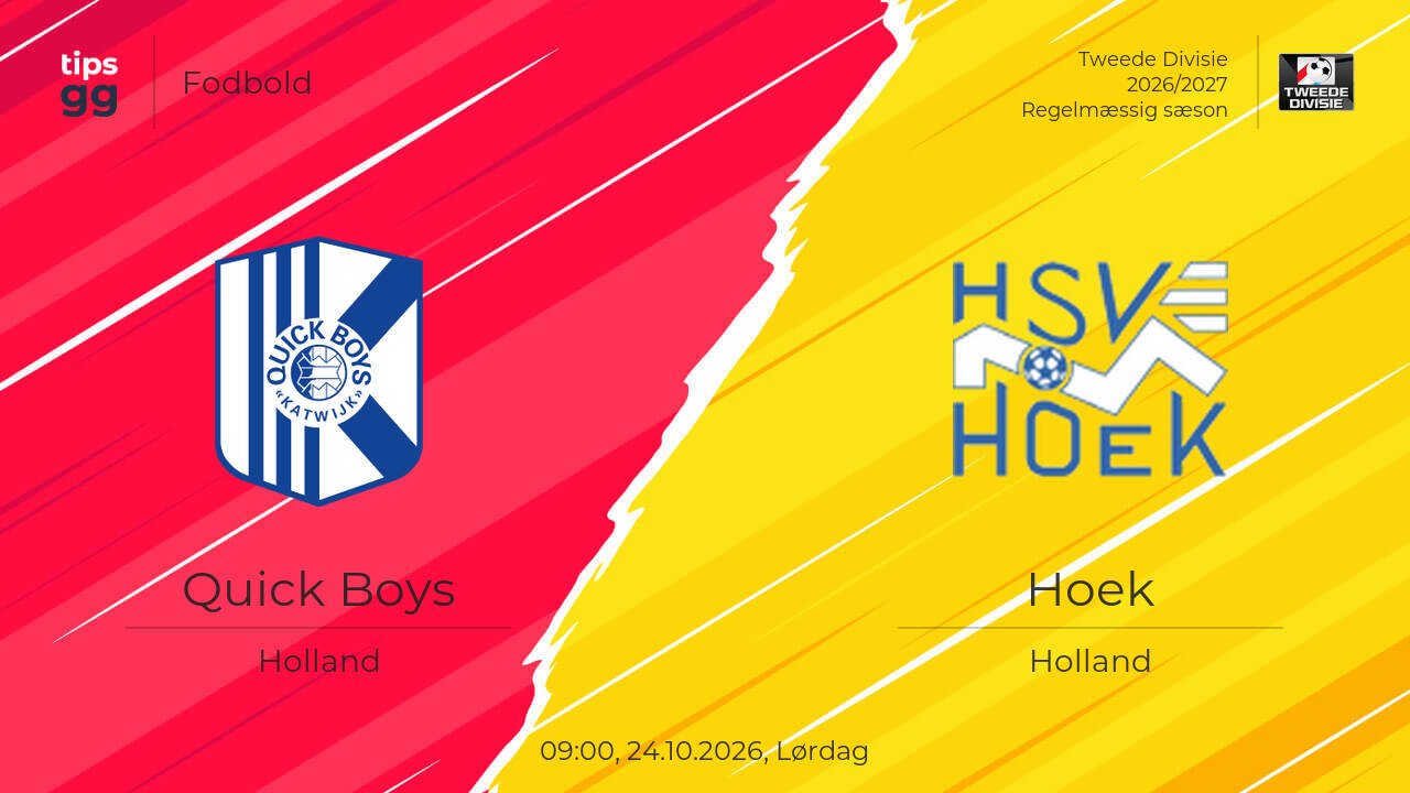 Quick Boys – Hoek live resultater 24.10.2026 - dagens kampresultater ...