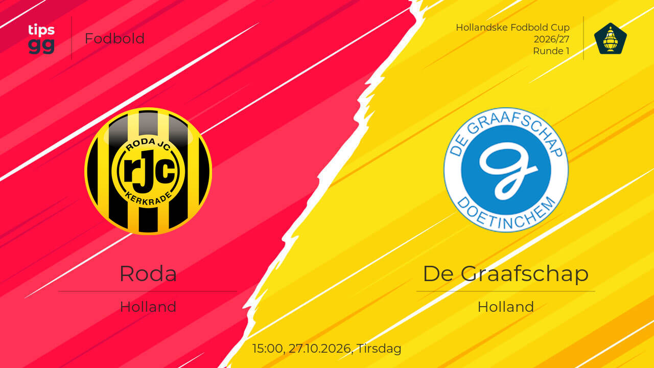 Roda – De Graafschap 27.10.2026 – Kampforudsigelser | Fodbold | Tips.GG