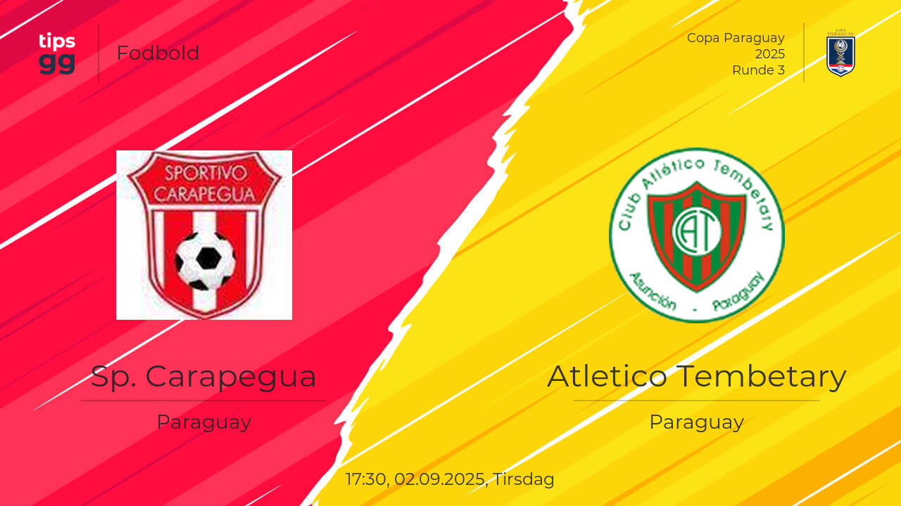 Sp. Carapegua vs Atletico Tembetary 02.09.2025 – Live Odds og ...