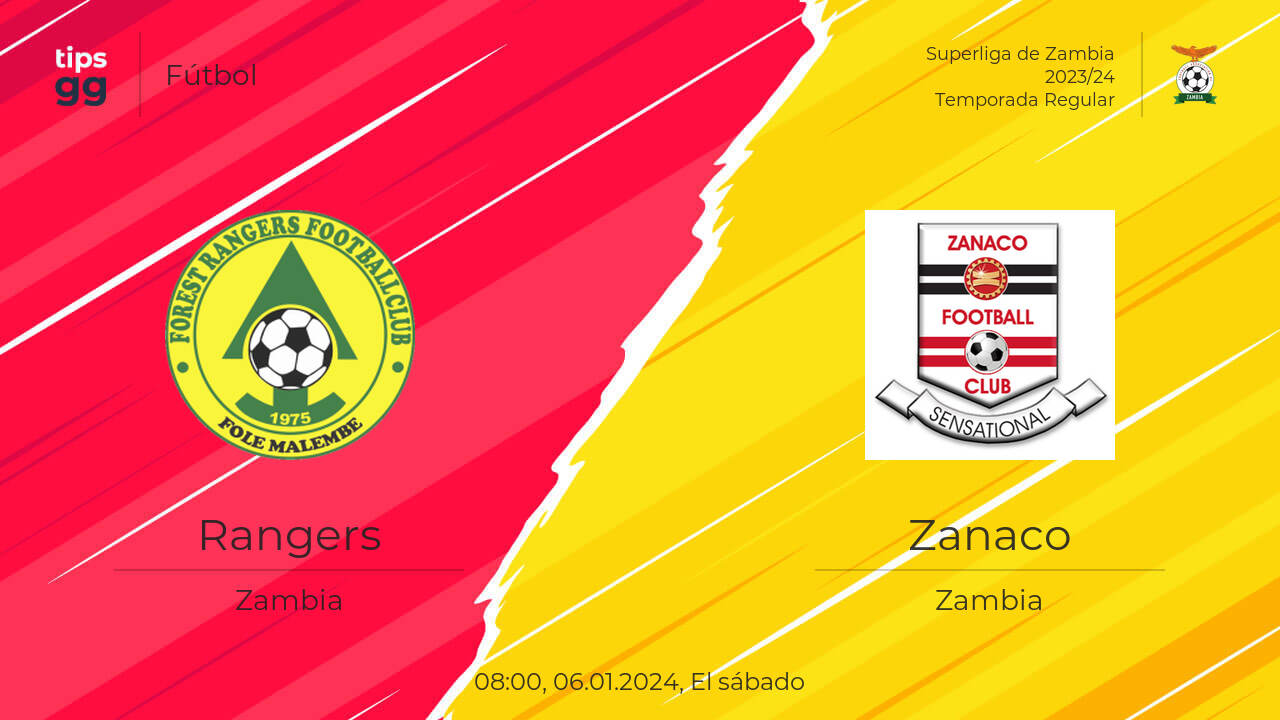 Rangers vs Zanaco el 06.01.2024 en la Superliga de Zambia 2023/24 ...