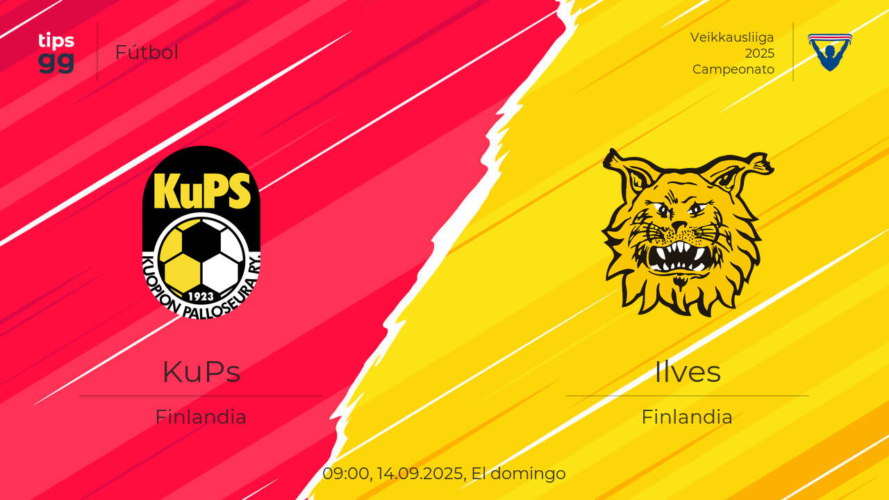 KuPs vs Ilves Pronóstico el 14.09.2025 | Fútbol | Tips.GG