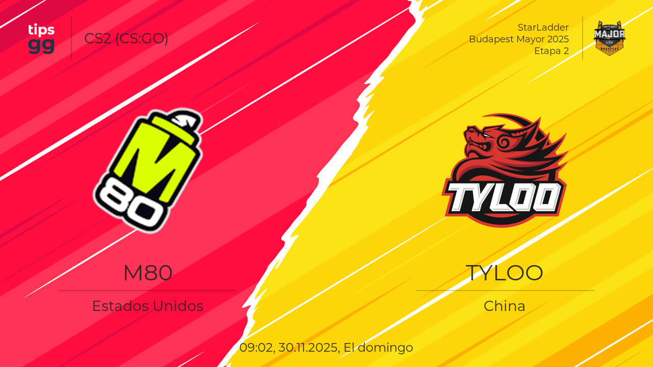 M80 vs TYLOO el 30.11.2025 en la StarLadder Budapest Mayor 2025 | CS2 ...