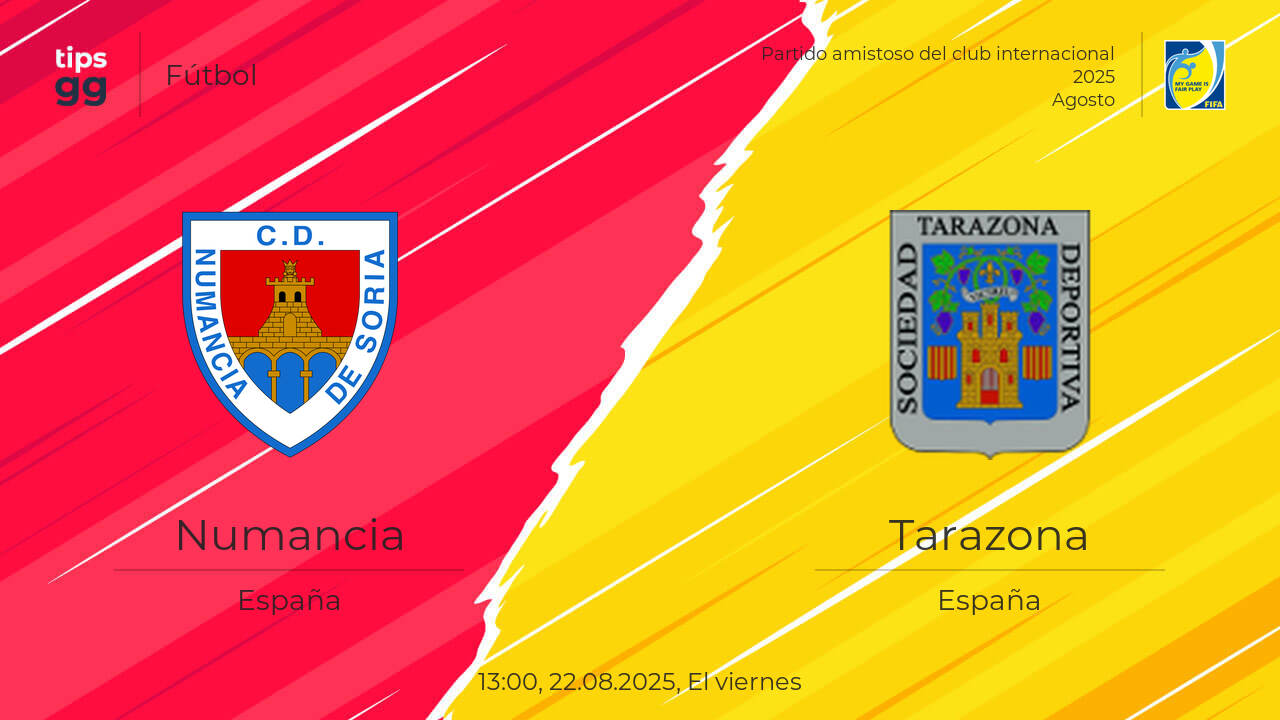 Numancia vs Tarazona Pronóstico el 22.08.2025 | Fútbol | Tips.GG