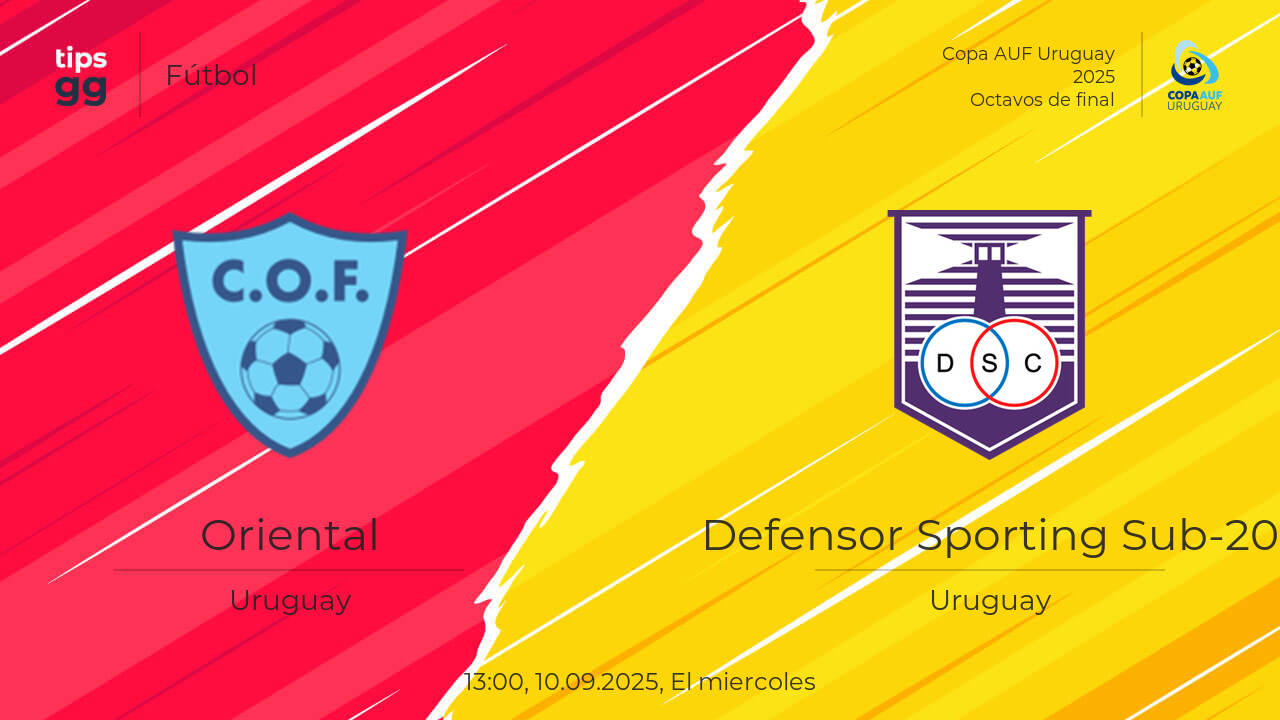 Oriental – Defensor Sporting Sub-20 marcador en vivo 10.09.2025 ...