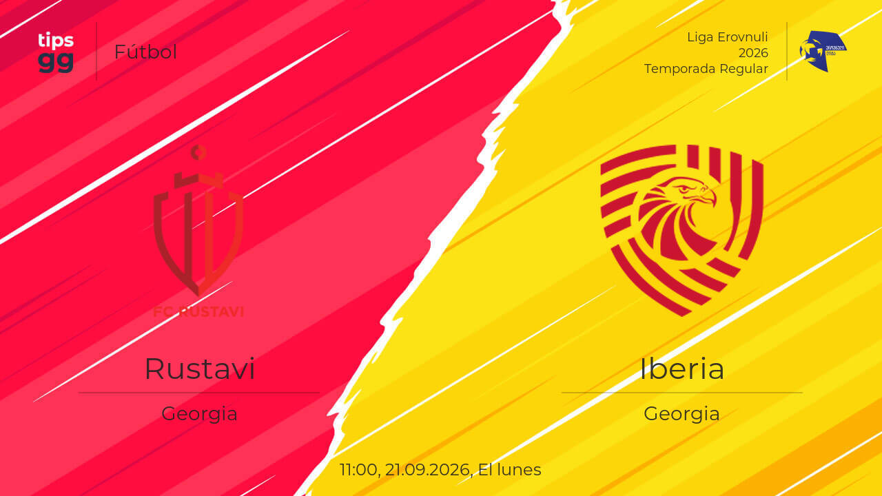 Rustavi vs Iberia Pronóstico el 21.09.2026 | Fútbol | Tips.GG