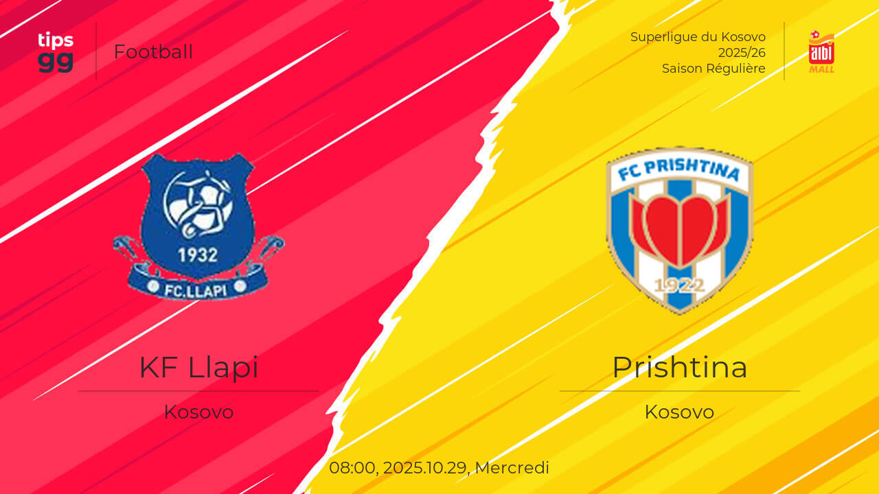 Regardez KF Llapi vs Prishtina 2025.10.29 – Diffusions en direct ...