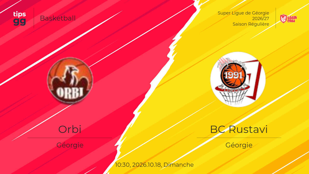 Orbi contre BC Rustavi le 2026.10.18 à l'Super Ligue de Géorgie 2026/27 ...