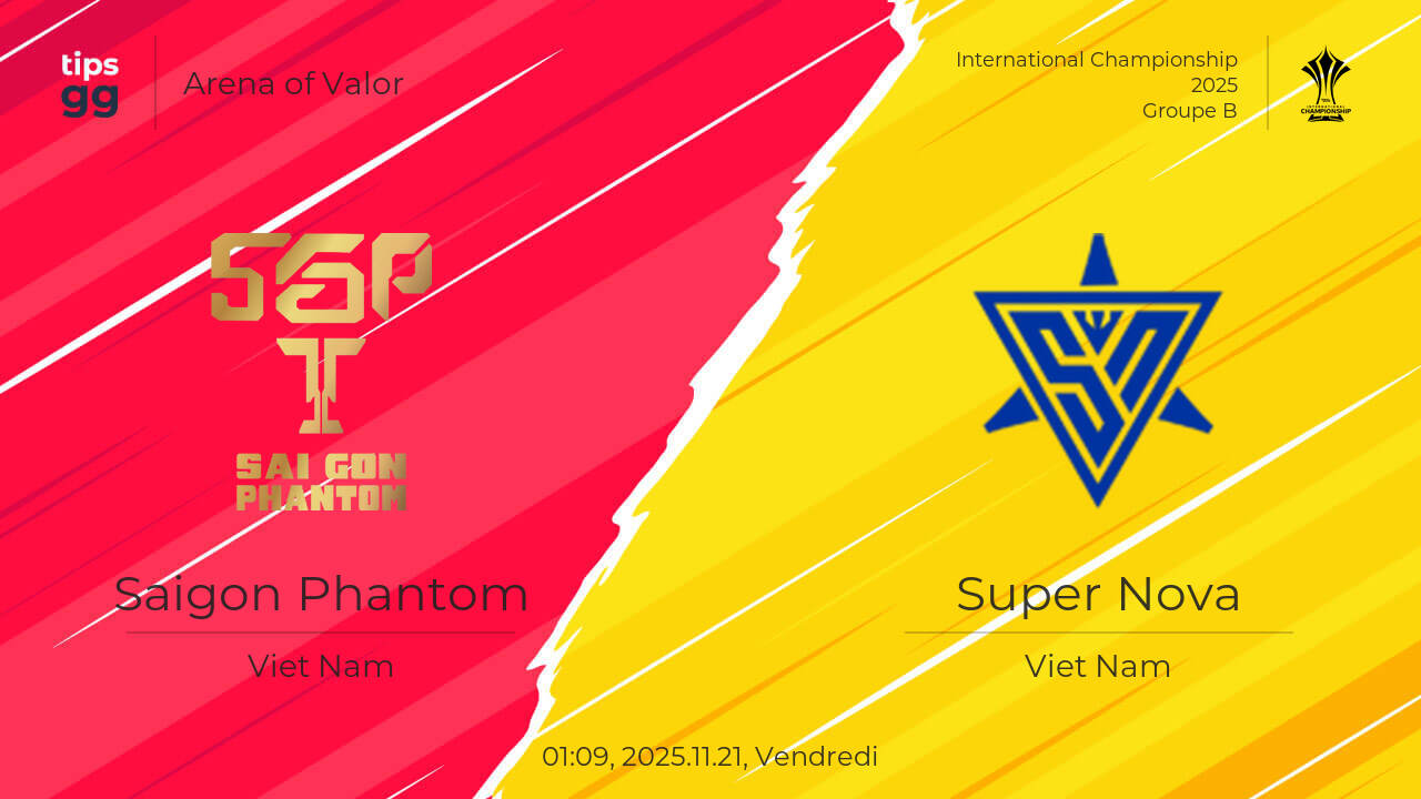 Saigon Phantom contre Super Nova le 2025.11.21 à l'International ...