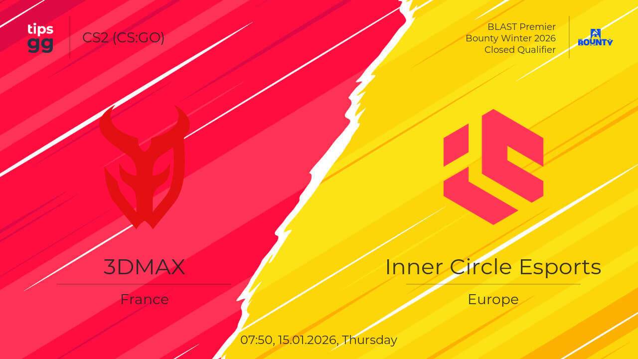 Where to Watch 3DMAX vs Inner Circle Esports 15.01.2026 – Live Streams ...