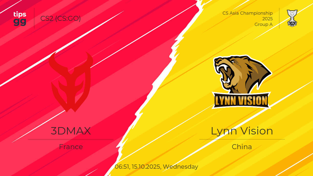 3DMAX vs Lynn Vision 15.10.2025 at CS Asia Championship 2025 | CS2 (CS ...