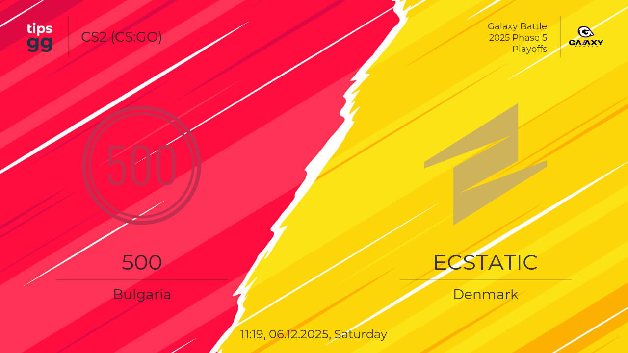 500 vs ECSTATIC 06.12.2025 at Galaxy Battle 2025 Phase 5 | CS2 (CS:GO ...