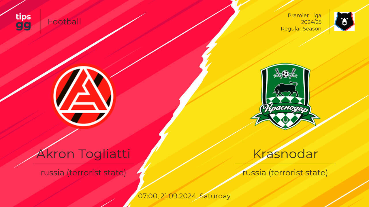 Akron Togliatti vs Krasnodar 21.09.2024 at Premier Liga 2024/25 ...