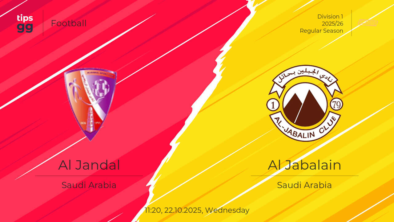 Where to Watch Al Jandal vs Al Jabalain 22.10.2025 | Tips.GG