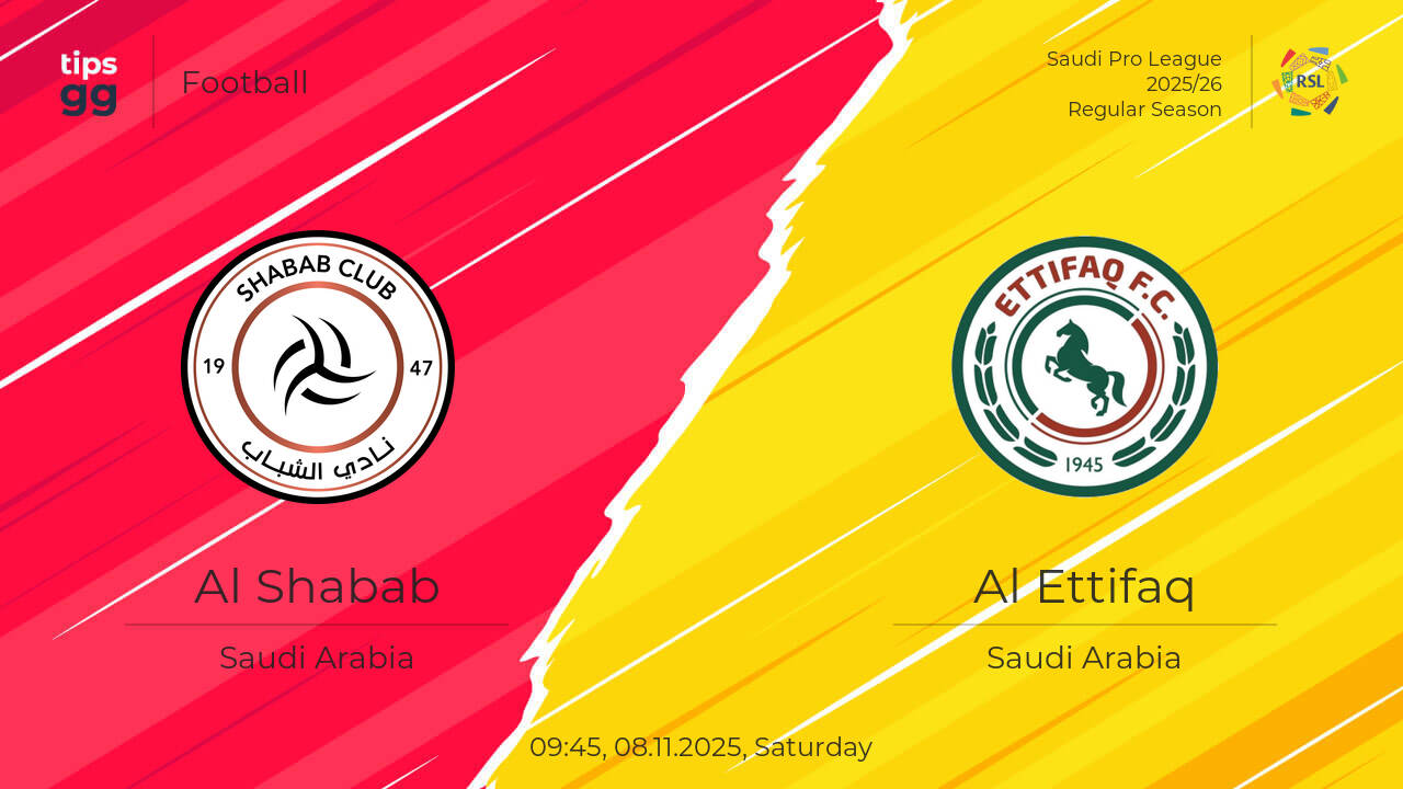 Al Shabab vs Al Ettifaq Prediction 08.11.2025 | Tips.GG