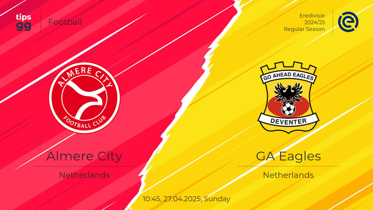 Almere City FC vs Go Ahead Eagles 27.04.2025 at Eredivisie 2024/25 ...