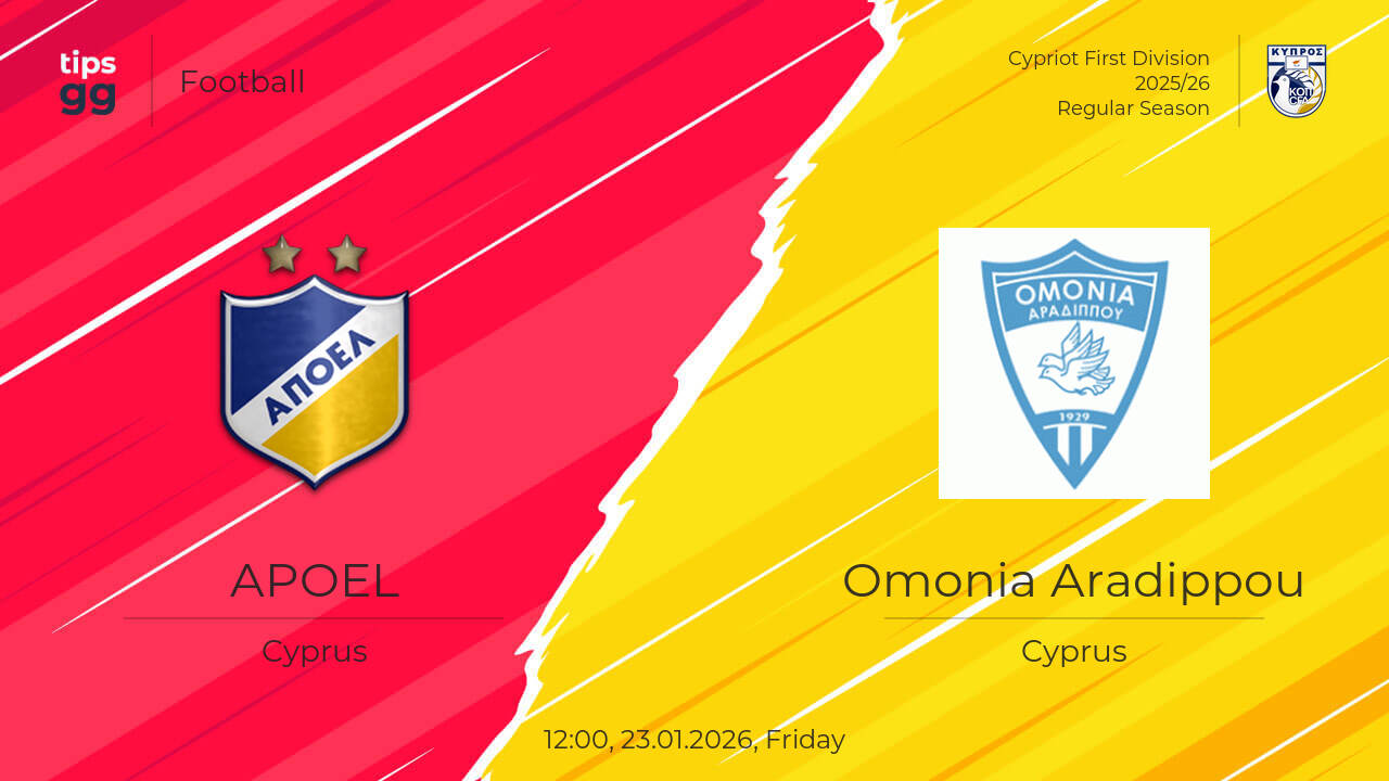 APOEL vs Omonia Aradippou Prediction 23.01.2026 | Tips.GG