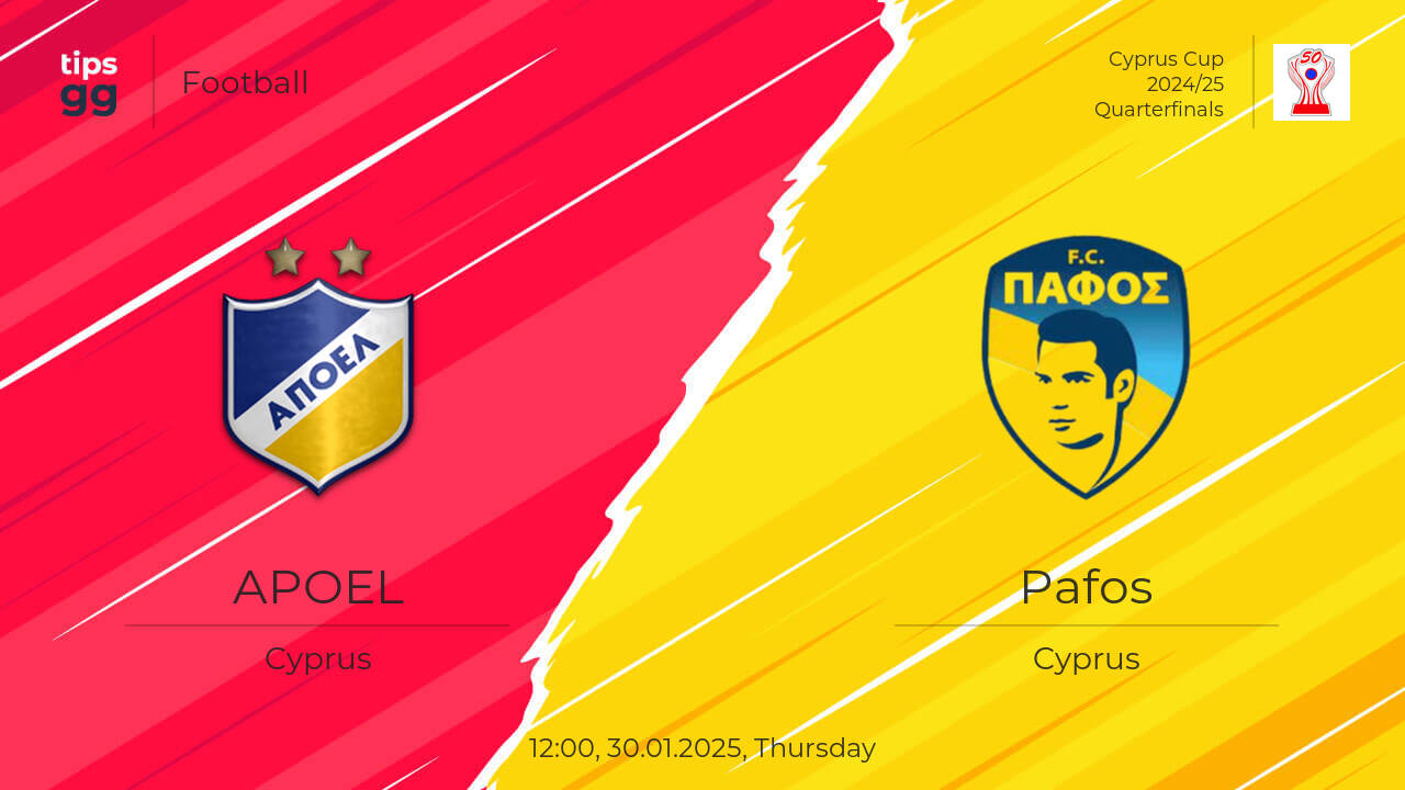 APOEL vs Pafos 30.01.2025 Match Overview | Tips.GG