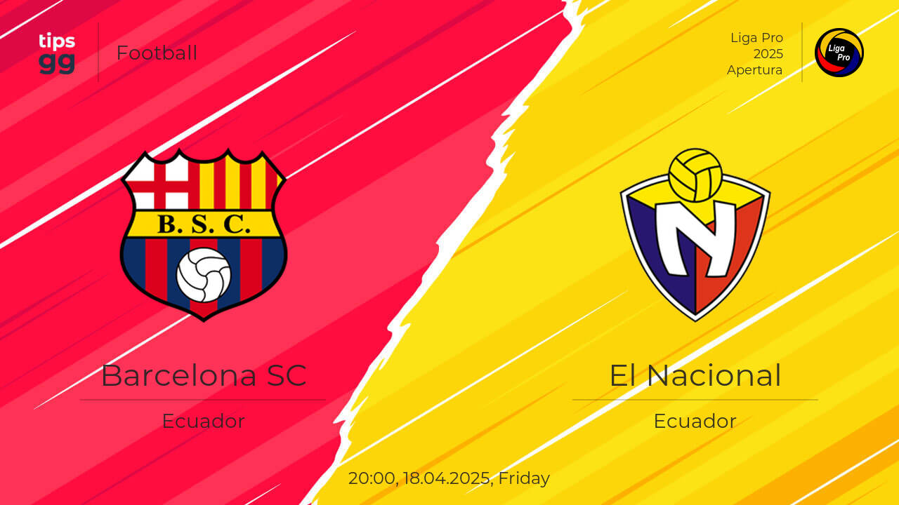 Where to Watch Barcelona SC vs El Nacional 20.04.2025 | Tips.GG