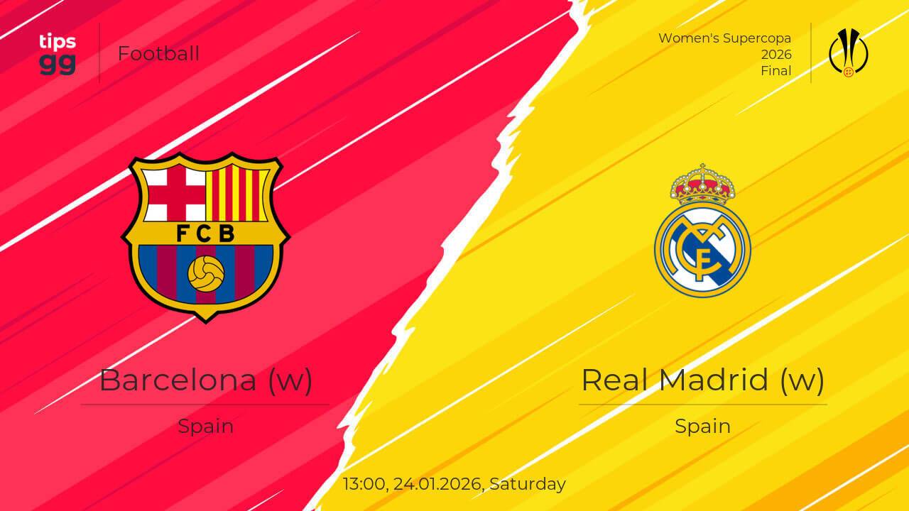 Barcelona W Vs Real Madrid W Live Score 24 01 2026 Today Match Poster