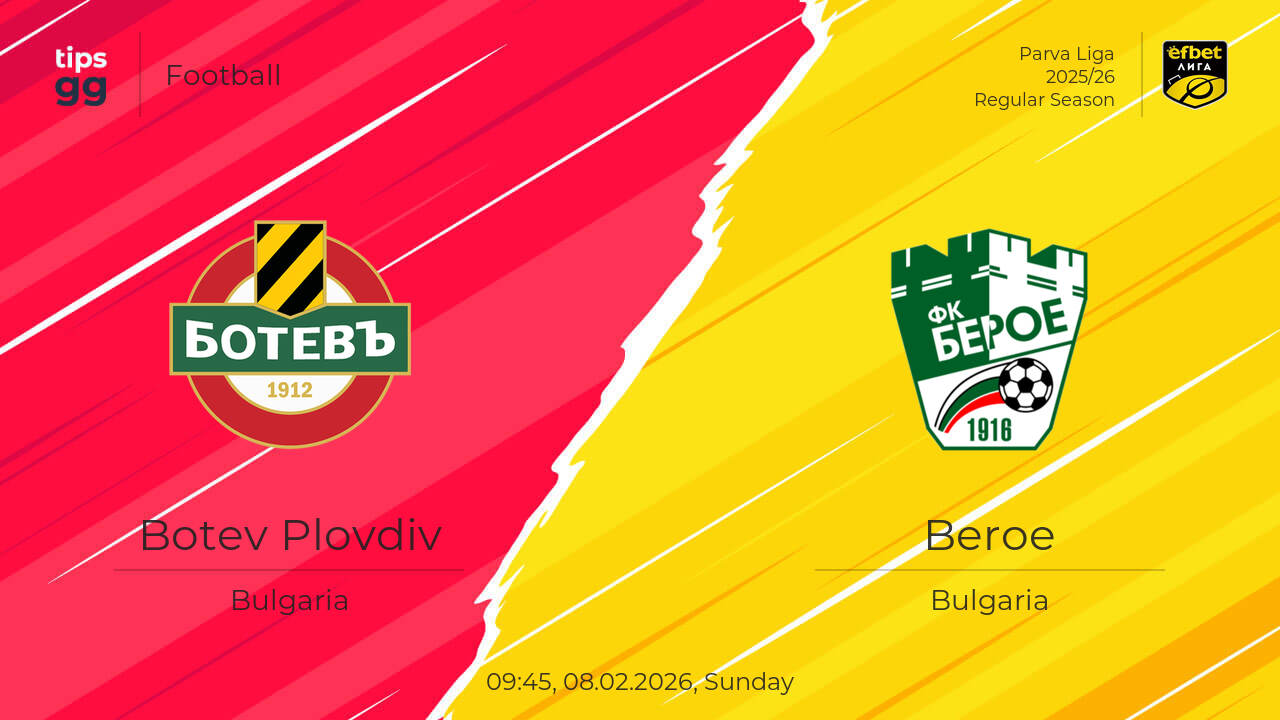 Botev Plovdiv vs Beroe Prediction 08.02.2026 | Tips.GG