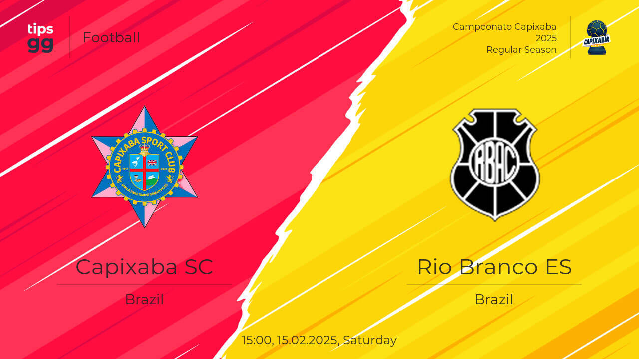 Capixaba SC vs Rio Branco ES 15.02.2025 Match Overview | Tips.GG