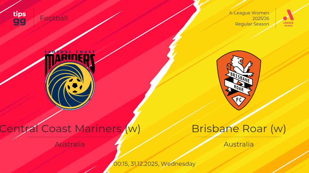 Central Coast Mariners (w) vs Brisbane Roar (w) live score 31.12.2025 ...