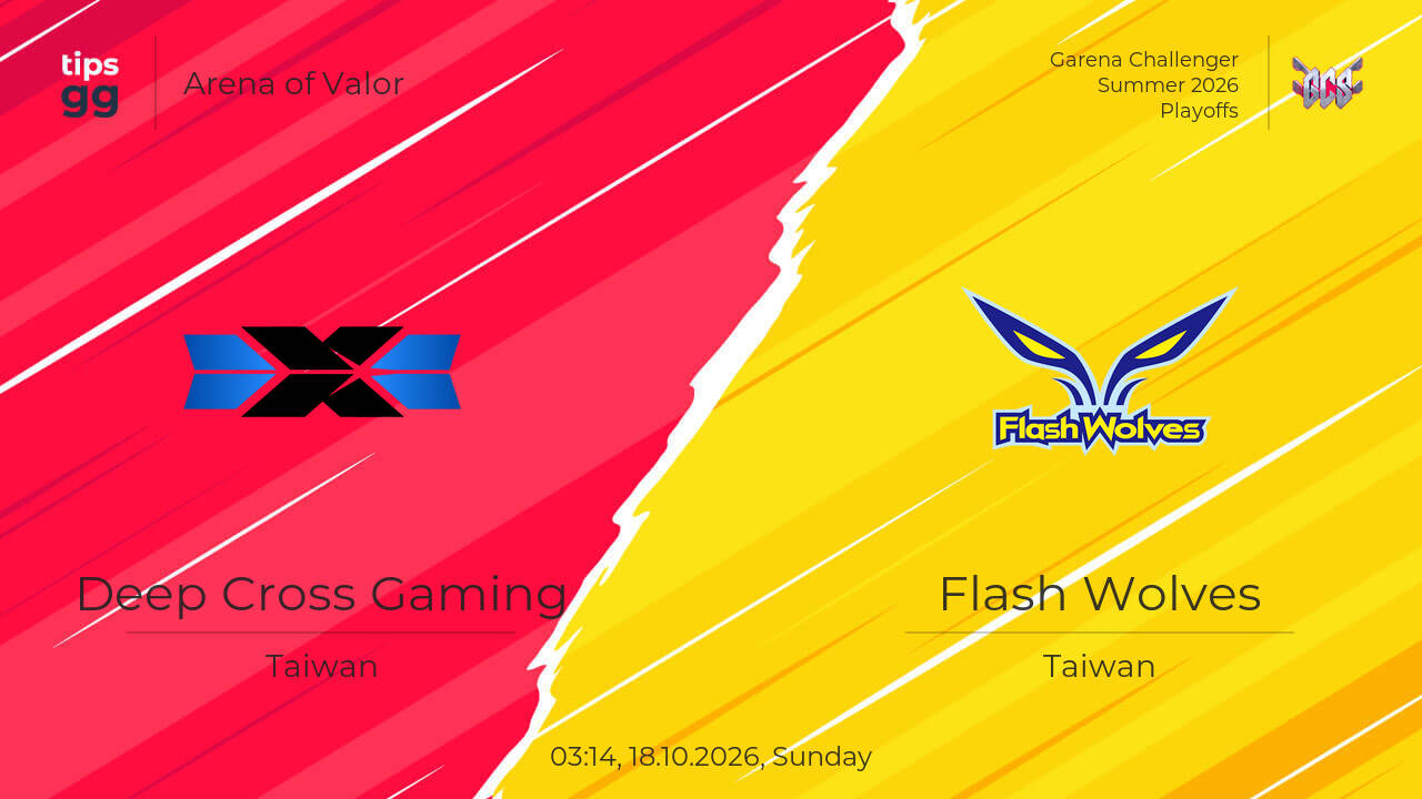 Where to Watch Deep Cross Gaming vs Flash Wolves 18.10.2026 – Live ...