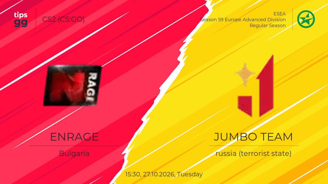 ENRAGE vs JUMBO TEAM 27.10.2026 at ESEA Season 59 Europe Advanced ...