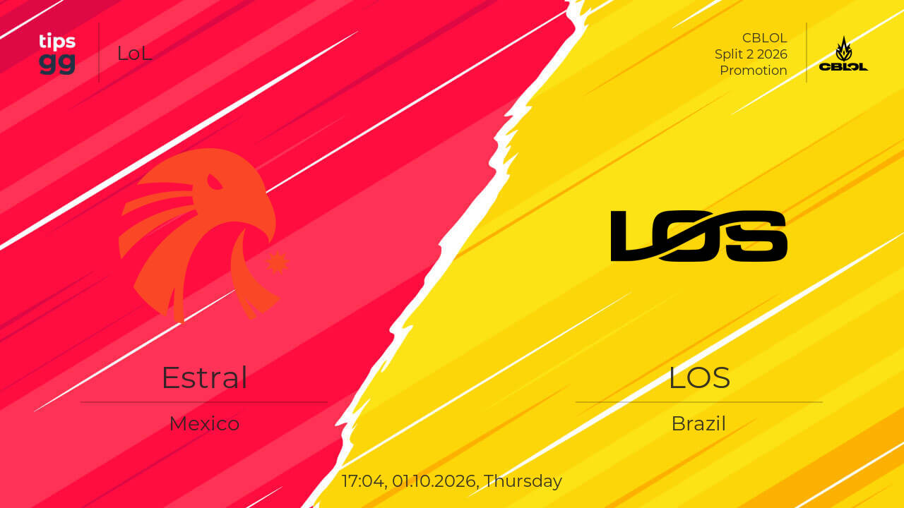 Estral vs LOS 01.10.2026 at CBLOL Split 2 2026 | LoL | Tips.GG