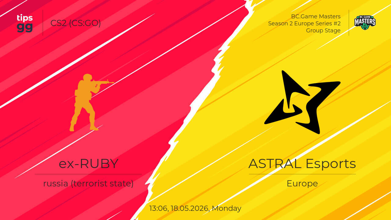 ex-RUBY vs ASTRAL Esports 18.05.2026 at BC.Game Masters Season 2 Europe ...