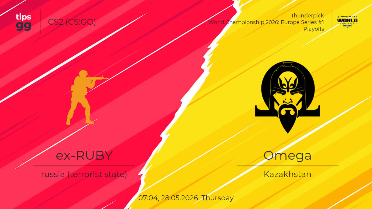 ex-RUBY vs Omega 28.05.2026 at Thunderpick World Championship 2026 ...