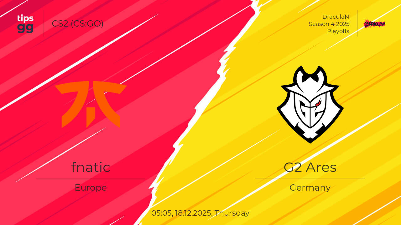 fnatic vs G2 Ares 18.12.2025 at DraculaN Season 4 2025 | CS2 (CS:GO ...
