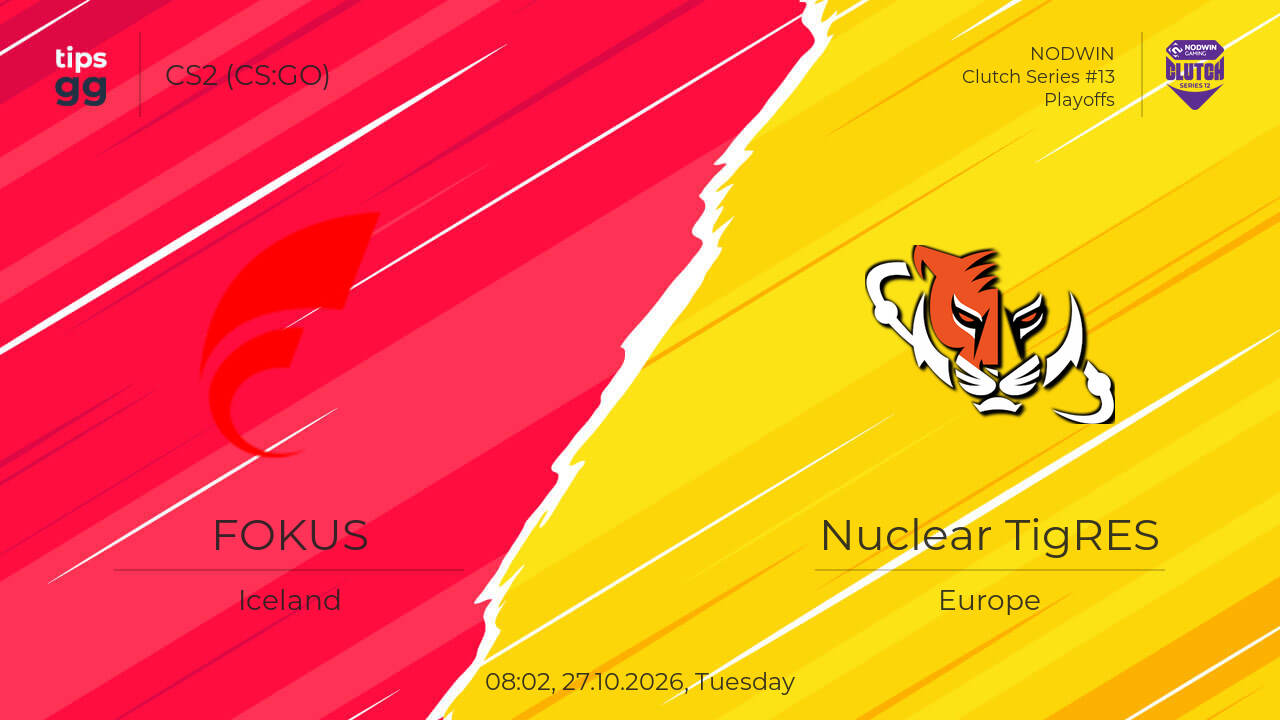 FOKUS vs Nuclear TigRES 27.10.2026 at NODWIN Clutch Series #13 | CS2 ...