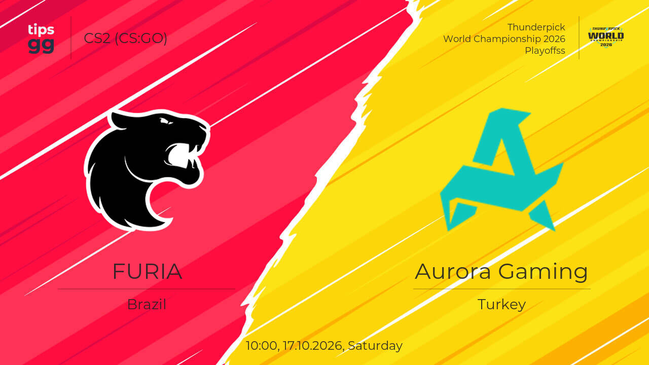 FURIA vs Aurora Gaming 17.10.2026 at Thunderpick World Championship ...