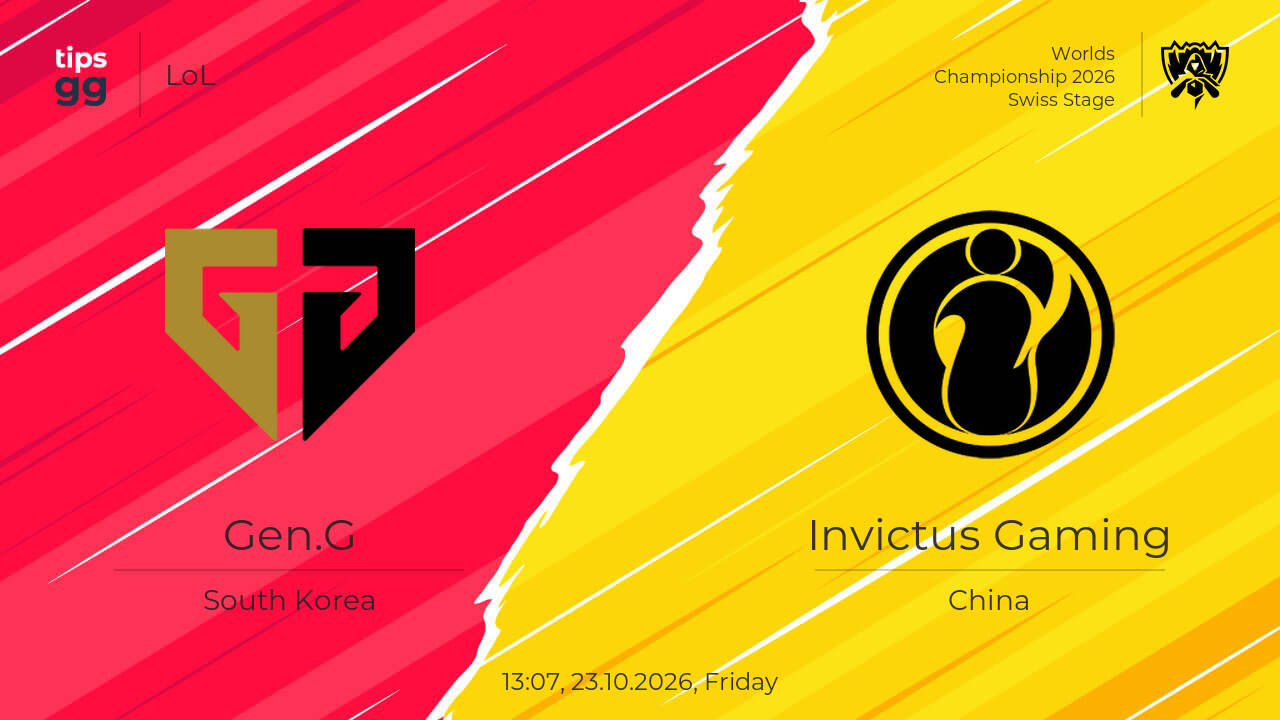 Gen.G vs Invictus Gaming 23.10.2026 at Worlds Championship 2026 | LoL ...