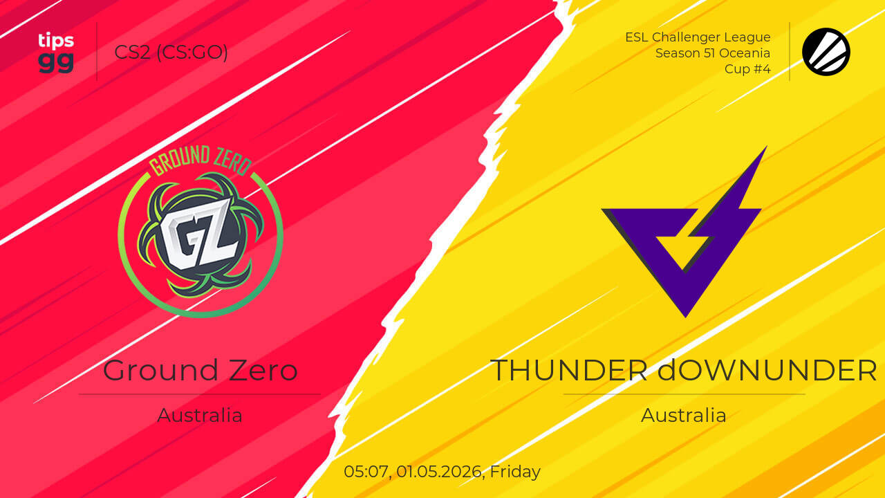 Ground Zero vs THUNDER dOWNUNDER 01.05.2026 at ESL Challenger League ...