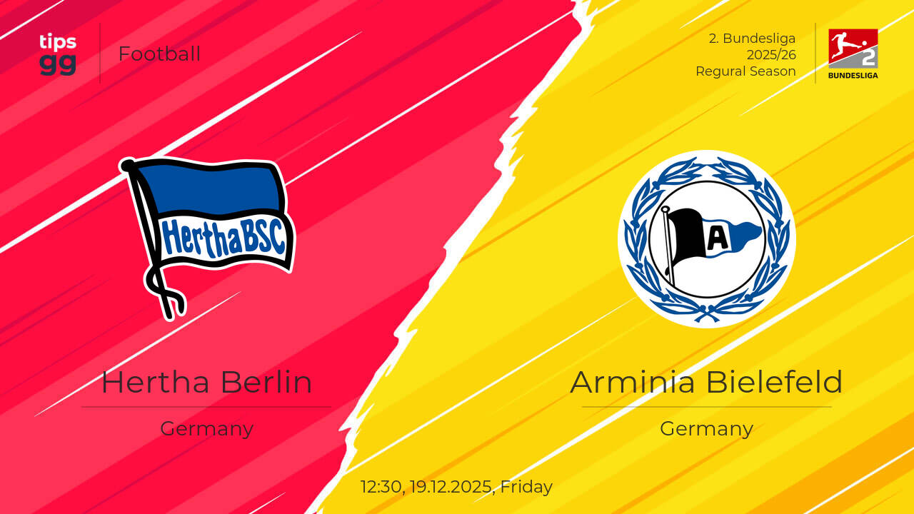 Hertha Berlin vs Arminia Bielefeld Prediction 19.12.2025 | Tips.GG