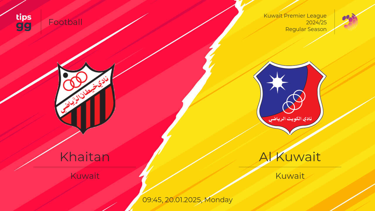 Where to Watch Khaitan vs Al Kuwait 20.01.2025 | Tips.GG